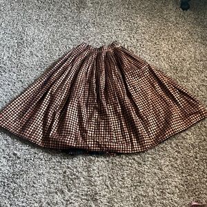 Vintage Pleated Circle Skirt XS